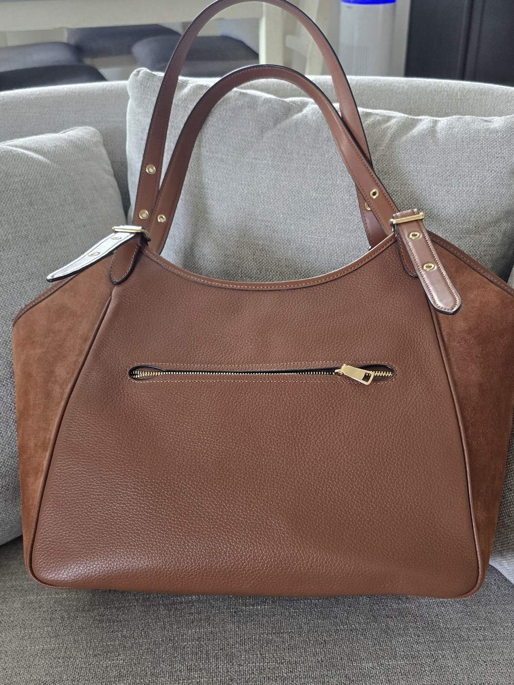 Coach Brown Leather & Suede Adjustable-strap Shoulder Bag - Picture 7 of 8